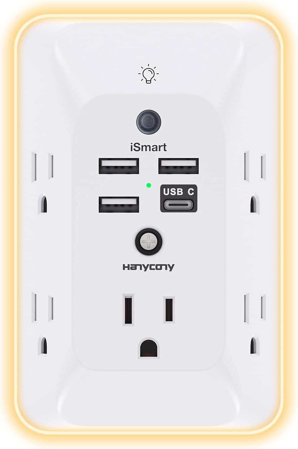 Outlet Extender with Night Light, Multi Plug...