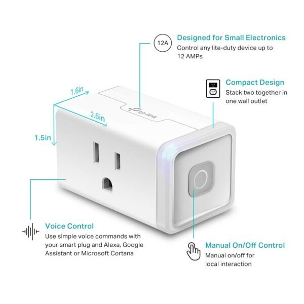 Kasa Smart Plug HS103P4, Smart Home Wi-Fi…