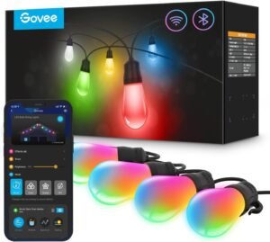 Govee Smart Outdoor String Lights H7021, RGBIC...