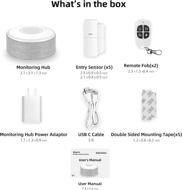 WiFi Door Alarm System, Wireless DIY Smart…
