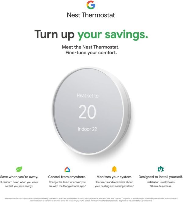 Google Nest Thermostat – Smart Thermostat for…