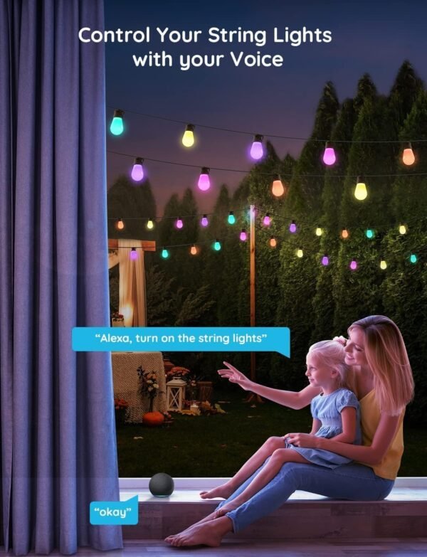 Govee Smart Outdoor String Lights H7021, RGBIC…