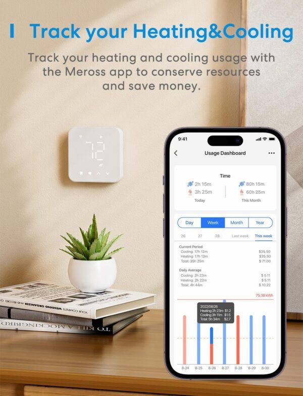 meross Smart Thermostat for Home, WiFi…