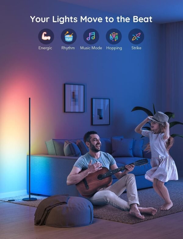 Govee RGBIC Floor Lamp, LED Corner Lamp Works…