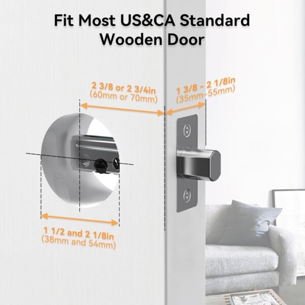Video Smart Lock with Doorbell, 6 in 1 Keyless…
