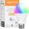 Amazon Basics Smart A19 LED Light Bulb, Color...