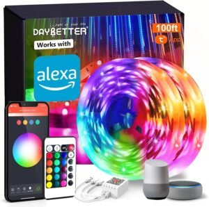 DAYBETTER Smart WiFi Led Lights 100ft, Tuya...