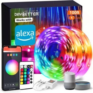 DAYBETTER Smart WiFi Led Lights 100ft, Tuya...