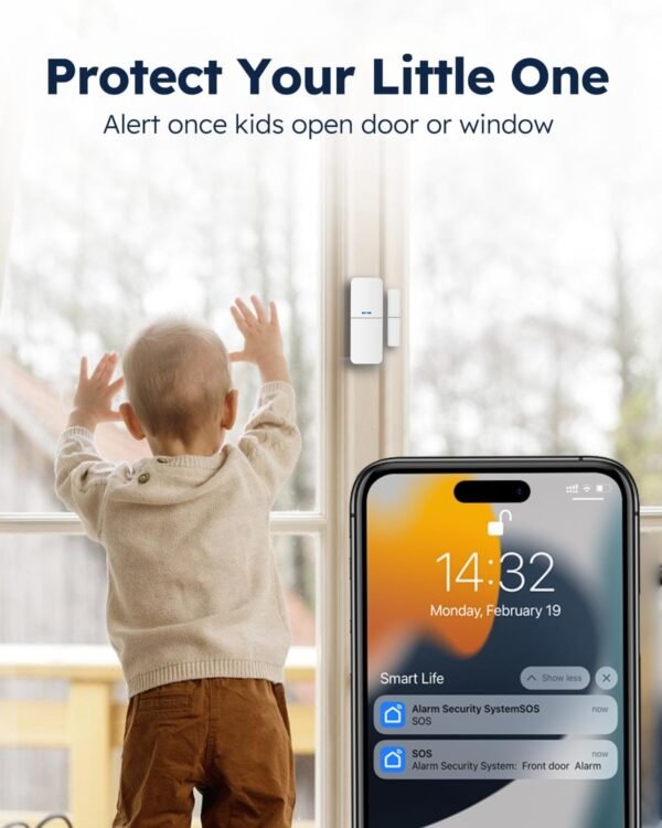 WiFi Door Alarm System, Wireless DIY Smart…