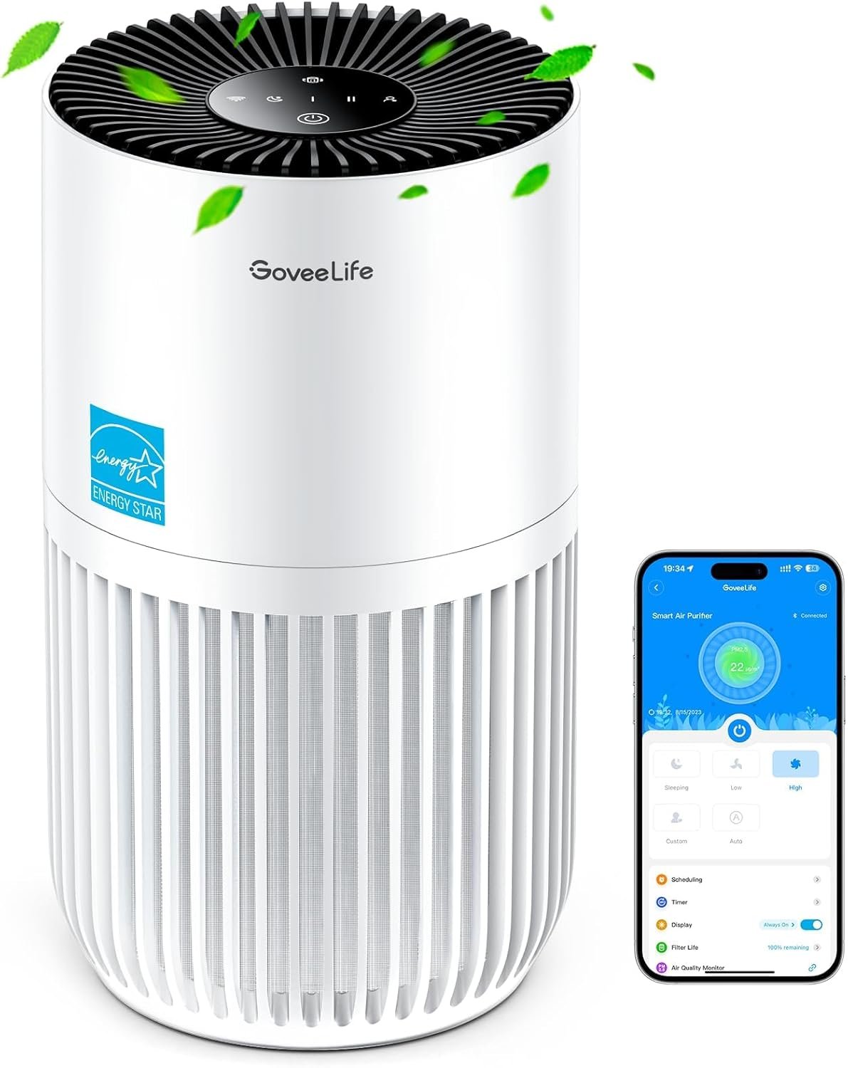 GoveeLife Mini Air Purifier for Bedroom, HEPA... GoveeLife Mini Air Purifier for Bedroom, HEPA...