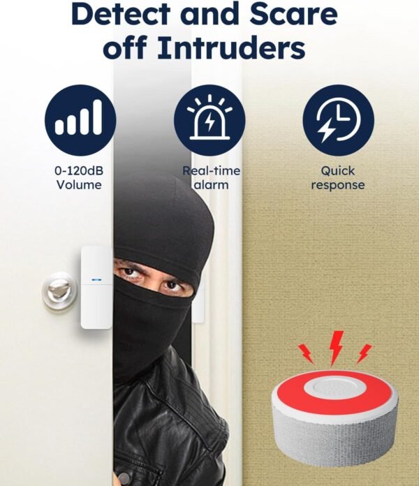 WiFi Door Alarm System, Wireless DIY Smart…