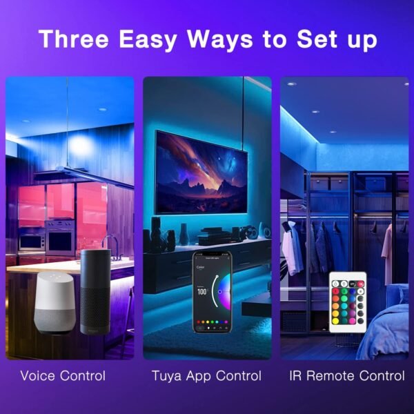 DAYBETTER Smart WiFi Led Lights 100ft, Tuya…
