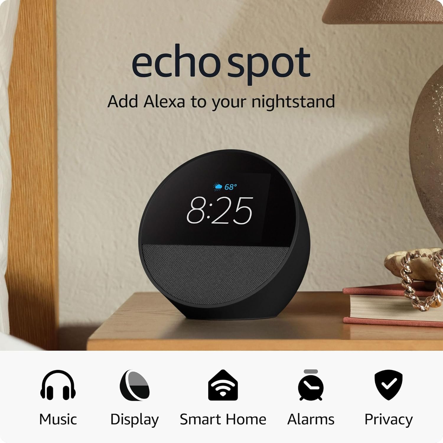 Amazon Echo Spot (newest model), Great for...