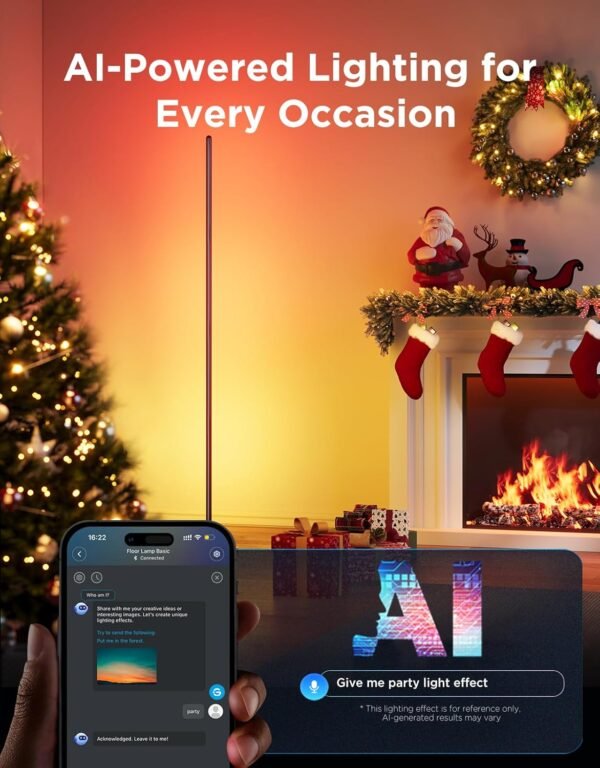Govee RGBIC Floor Lamp, LED Corner Lamp Works…
