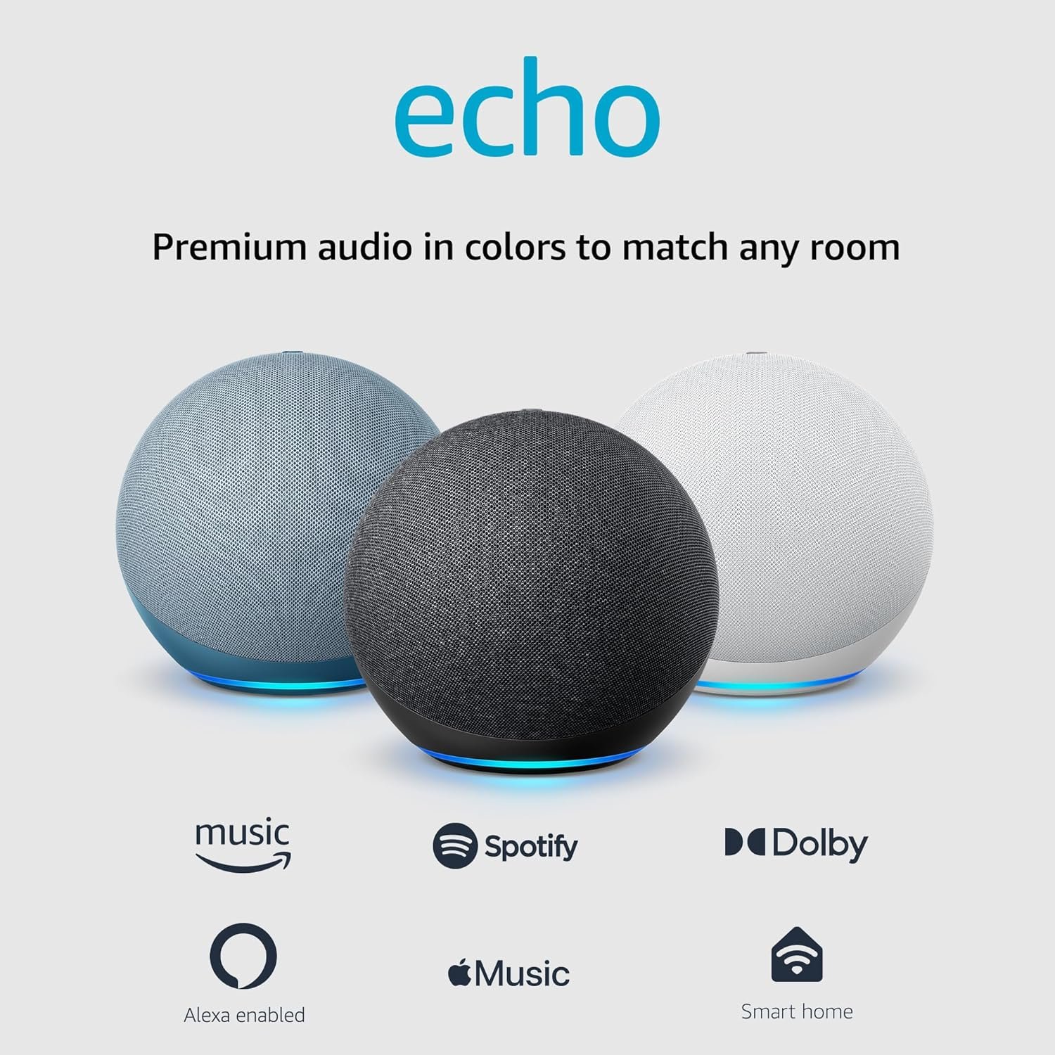 Amazon Echo (newest model), Alexa speaker with...